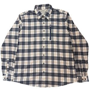 Eddie Bauer Performance Plaid Button Down Shirt Mens XL TALL Classic Fit Stretch